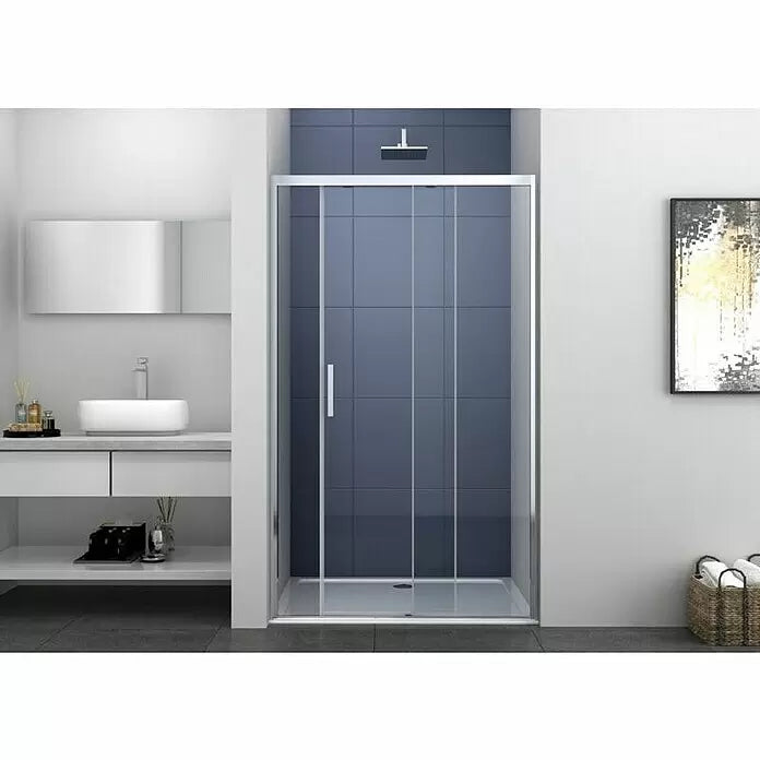MARINA 6 Slider Shower Door 6mm Clear Tempered Glass Chrome Frame Bathroom