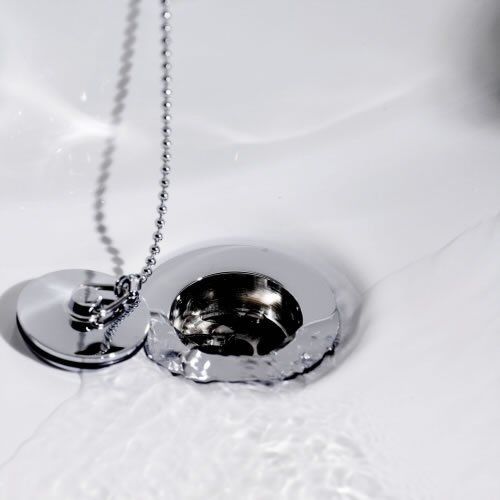Round Slotted Plug & Chain Basin Waste – Chrome for Overflow Basins
