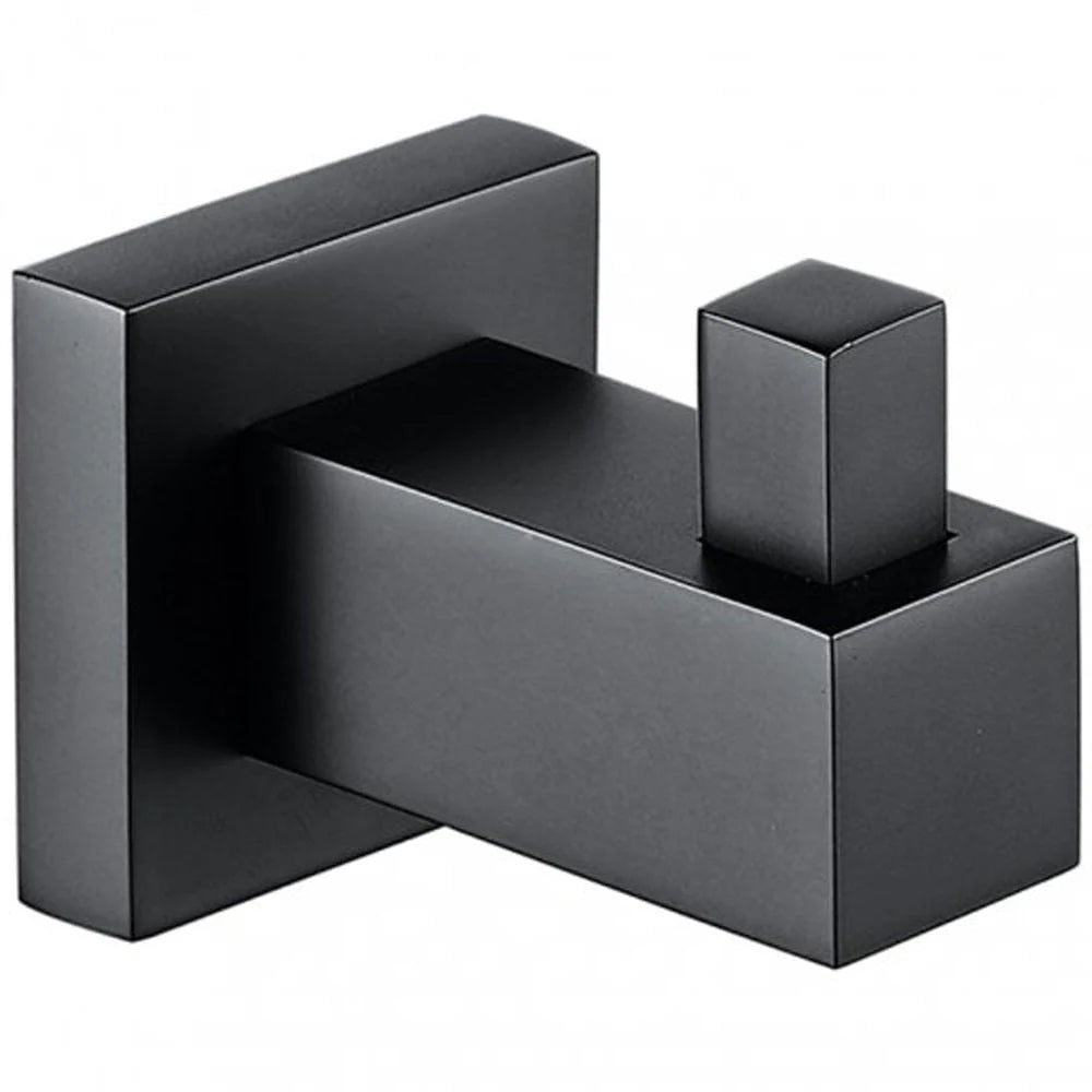 Moda Robe Hook – Matte Black Wall Mounted Modern Bathroom & Towel Hook