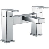 Brayton Cube Bathroom Deck Mounted Chrome Bath Filler Mixer Tap