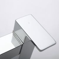 Brayton Cube Bathroom Deck Mounted Chrome Bath Filler Mixer Tap
