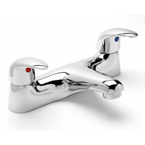 Titan Bath Filler Mixer Tap - Dual Handle Chrome Finish Bathroom Faucet