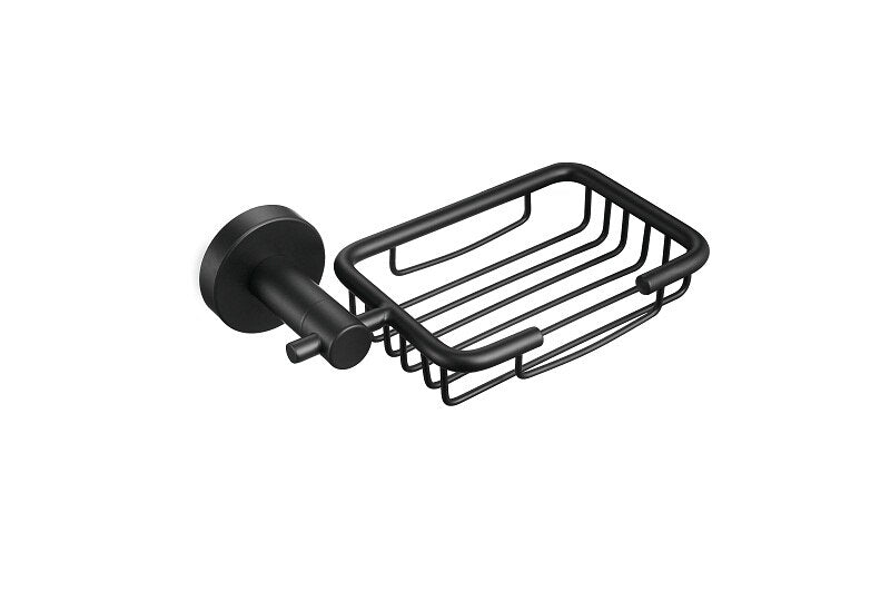 Alpha Wall Mounted Soap Basket – Matte Black Bathroom Accessory