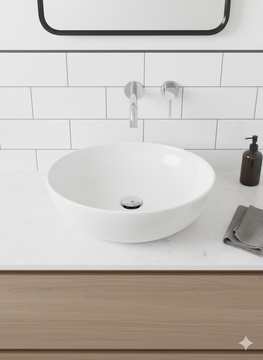 Countertop Basin – 320mm (W) x 145mm (H) x 320mm (D) | Waste Not Included