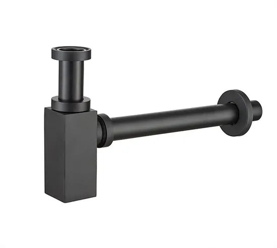 Square Matt Black Bottle Trap – Premium Basin Waste Fitting