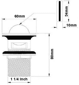 Round Flip Basin Waste – Slotted Design for Overflow Basins