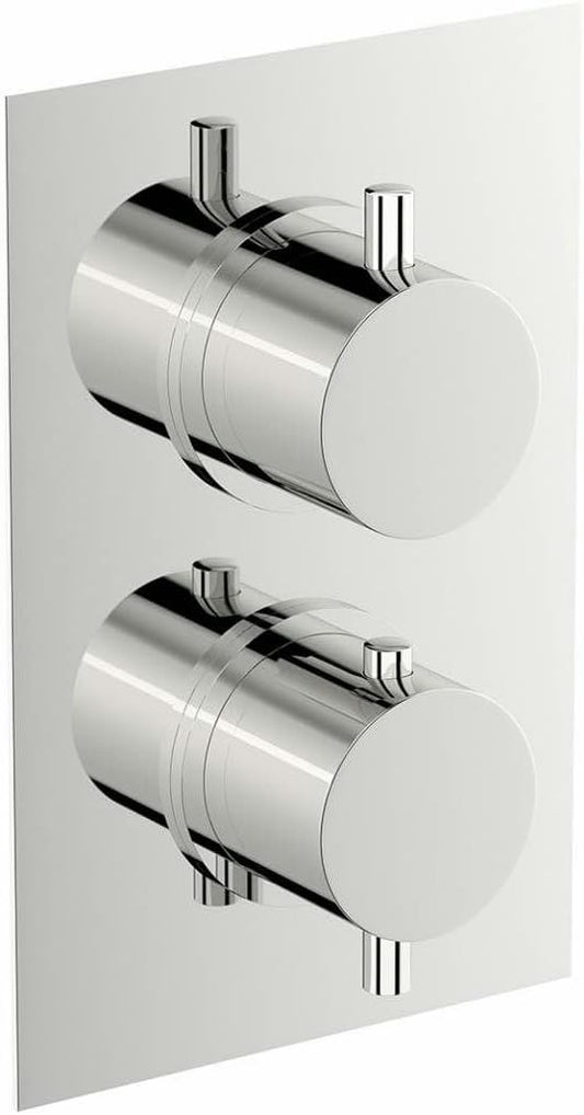 Mode Harrison square twin thermostatic shower valve - Chrome Shower valve, Square Shower valves, Showers