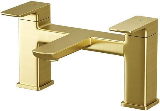 Prestige Bath Filler Tap – Brushed Brass Luxury Modern Bathroom Mixer