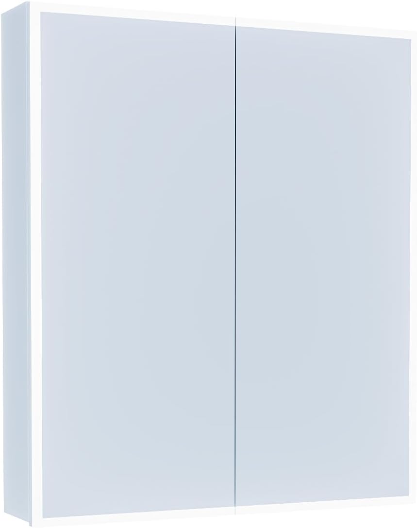 LED Mirror Cabinet 2 Door 600x700mm with Sensor & Shaver Socket