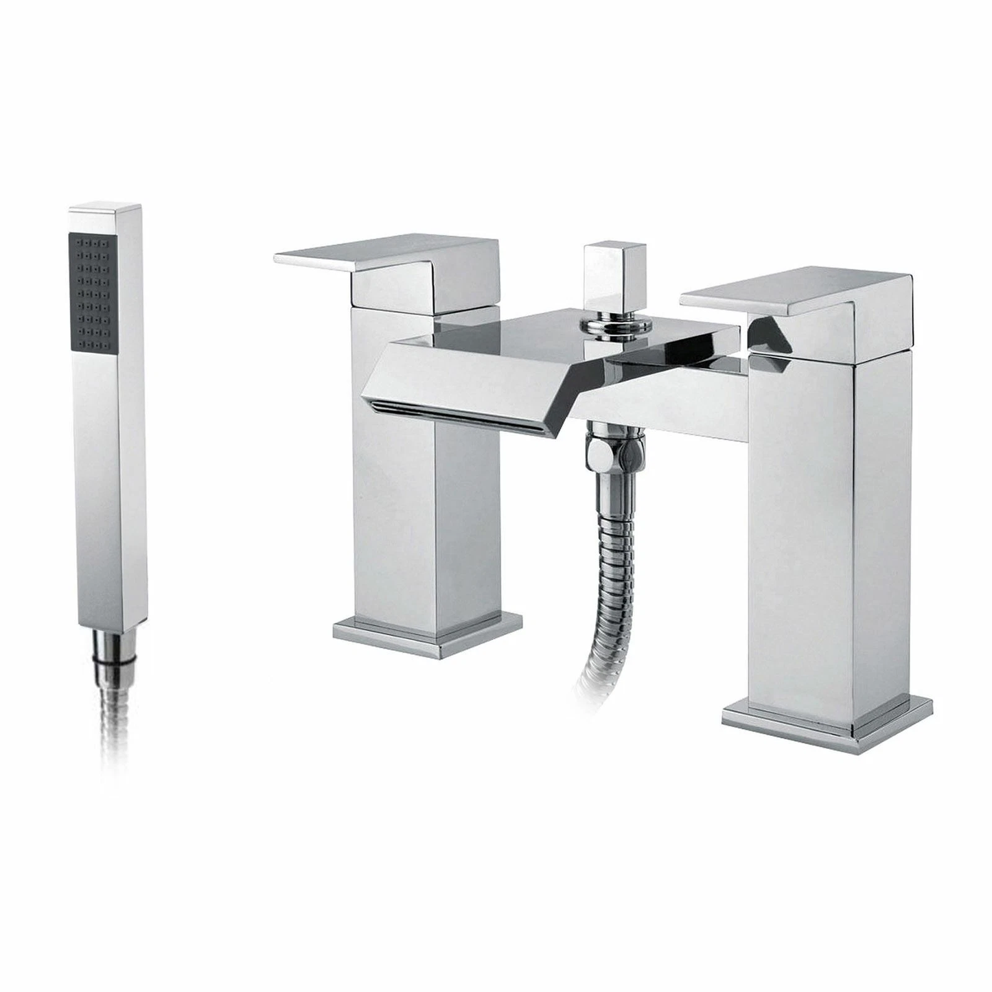 Devon Bathroom Bath Shower Mixer Waterfall Style Chrome Twin Handle Tap