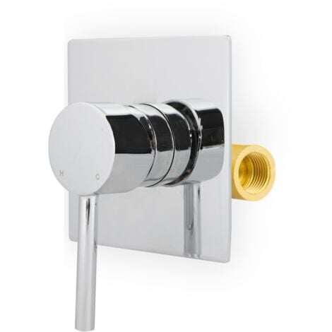 Wall Mounted Concealed Mixer Valve – Chrome Square Backplate