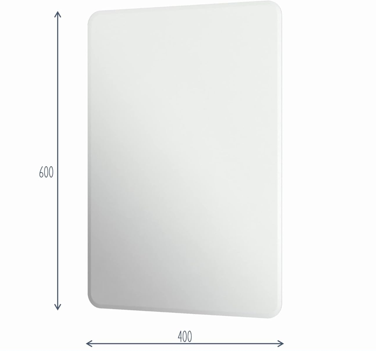 Round Corner Bathroom Mirror | Modern Frameless Wall Mounted Design