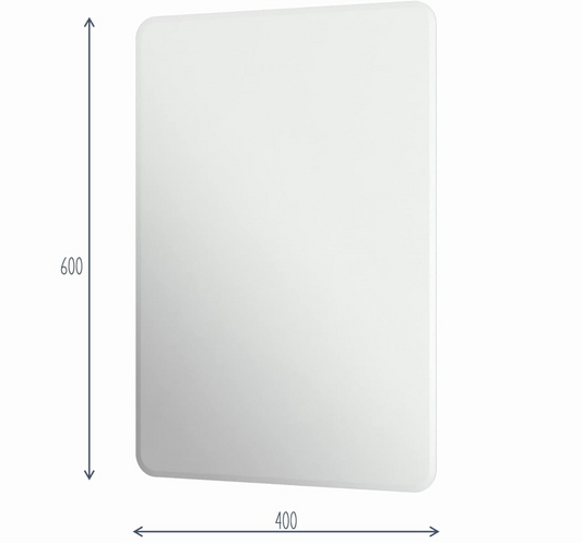 Round Corner Bathroom Mirror | Modern Frameless Wall Mounted Design