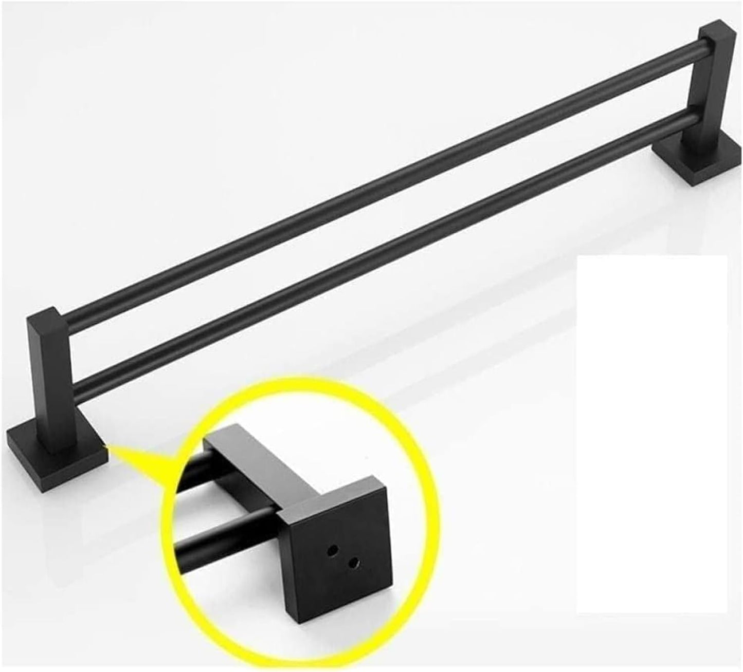 Moda Double Towel Bar – Matte Black Dual Rail Bathroom Towel Holder