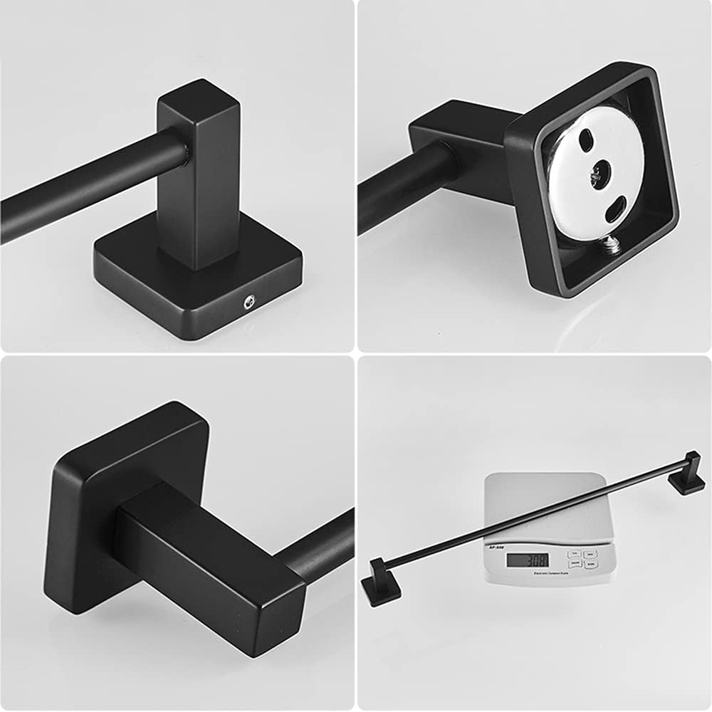 Moda Towel Bar – Matte Black Wall Mounted Bathroom Towel Rail 24-Inch