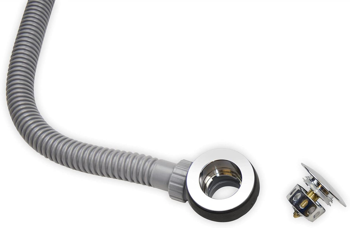 Round Easy Clean Bath Sprung Waste & Overflow – Chrome Finish