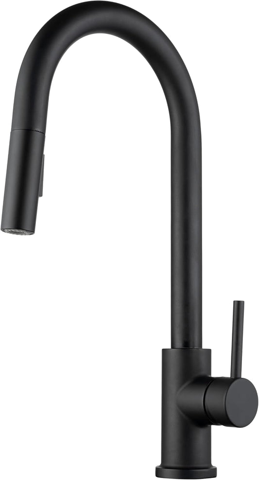 Pull Out Single Handle Kitchen Faucet – Matt Black Modern Mixer Tap