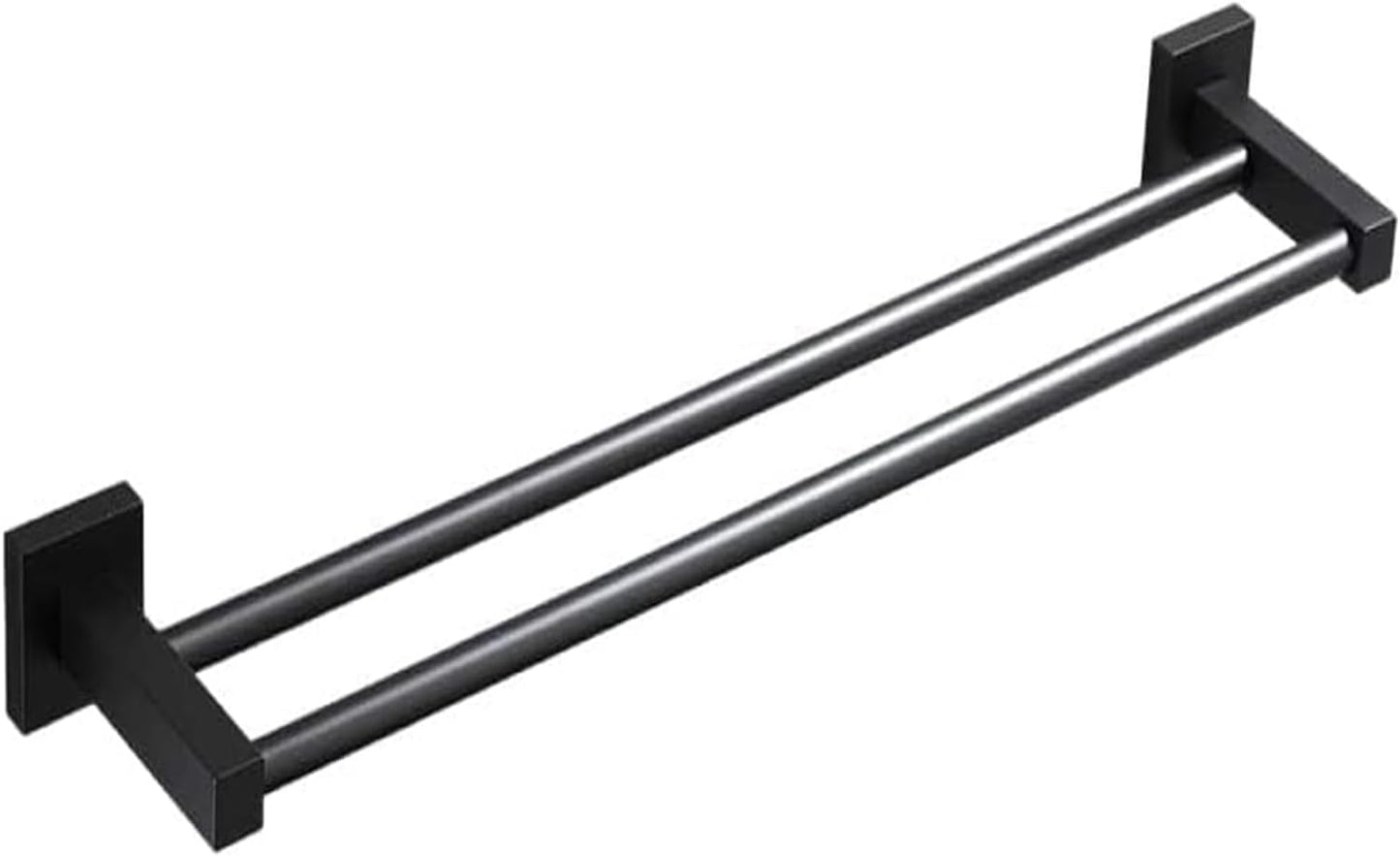 Moda Double Towel Bar – Matte Black Dual Rail Bathroom Towel Holder