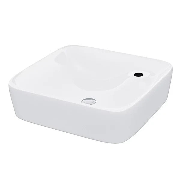 Square Countertop Basin White 430w x 125h x 430d - Waste Not Included