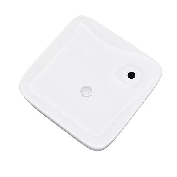 Square Countertop Basin White 430w x 125h x 430d - Waste Not Included