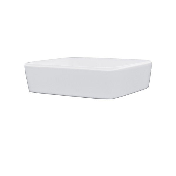 Square Countertop Basin White 430w x 125h x 430d - Waste Not Included