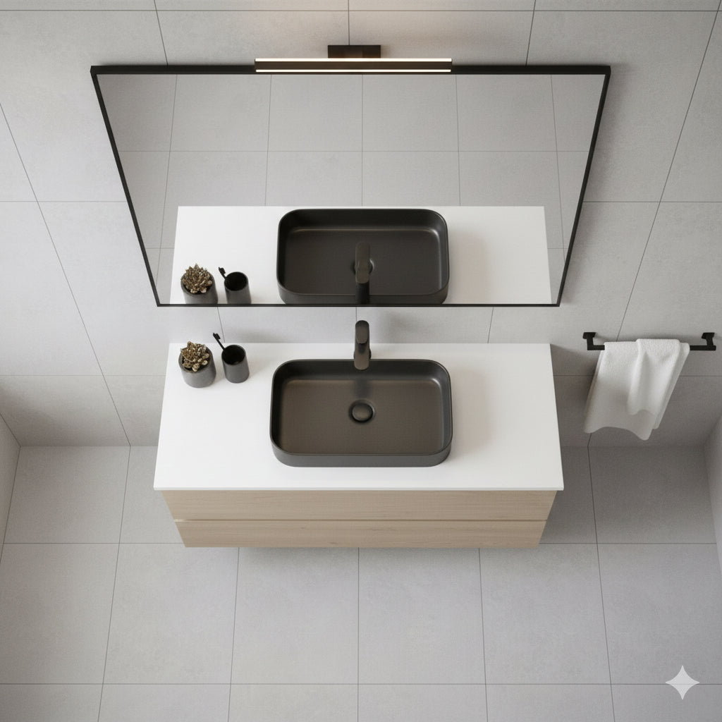 DEVON / HARROW Vanity Worktop – White Finish