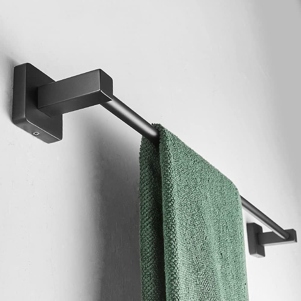 Moda Towel Bar – Matte Black Wall Mounted Bathroom Towel Rail 24-Inch