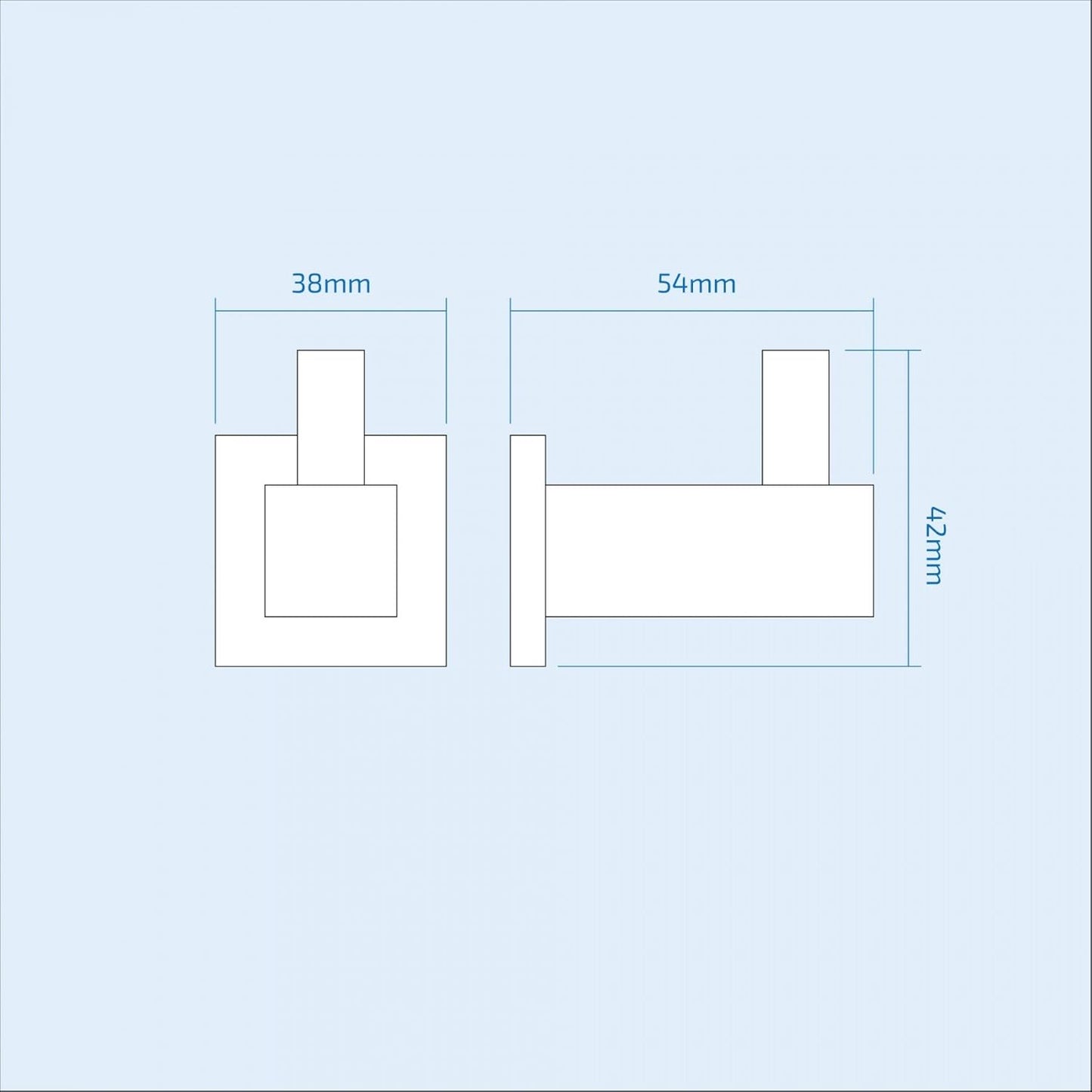Moda Robe Hook – Wall Mounted Chrome Bathroom Towel & Clothes Hanger