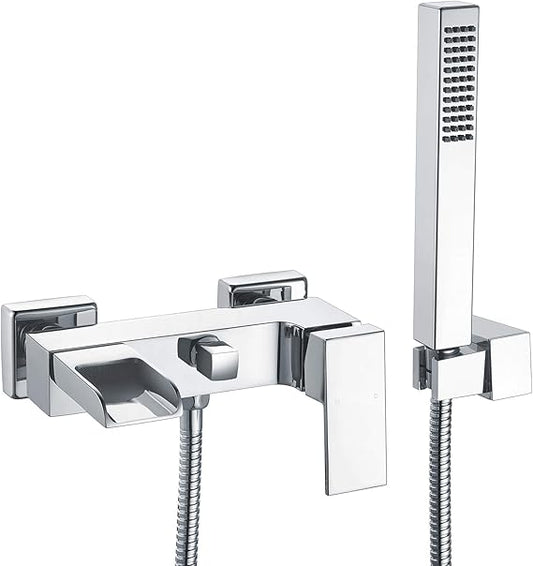 Zenith Wall Mounted Bath Shower Mixer Tap with Kit & Wall Bracket – Chrome