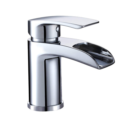 Hecto Mono Basin Mixer Tap with Waste – Modern Chrome Finish Bathroom Sink Mixer