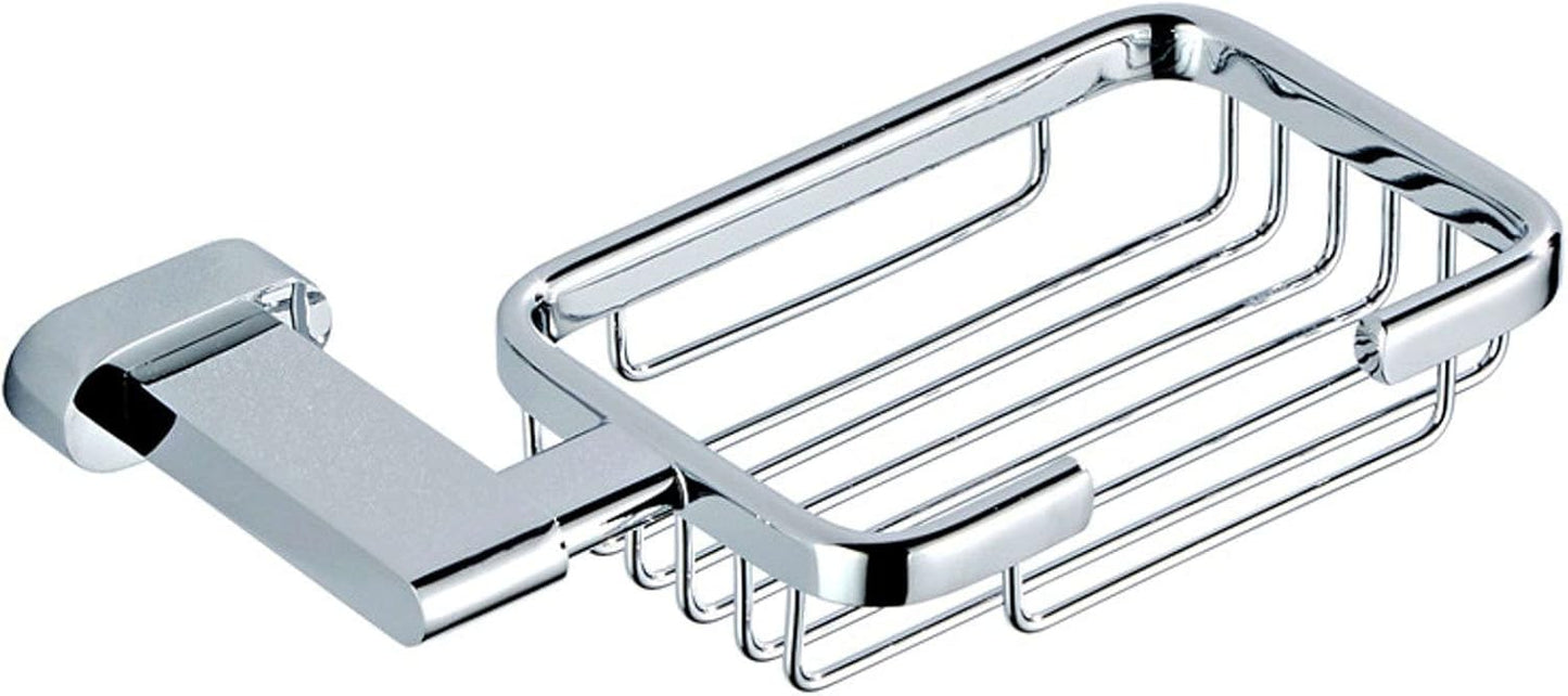Moda Wall Mounted Soap Basket – Chrome-Plated Wire Bathroom Holder