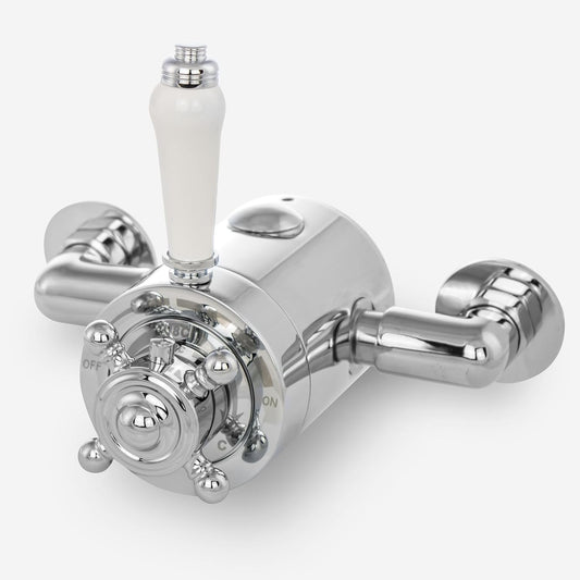 Cross Traditional Bathroom Shower Thermostatic Exposed Shower Valve