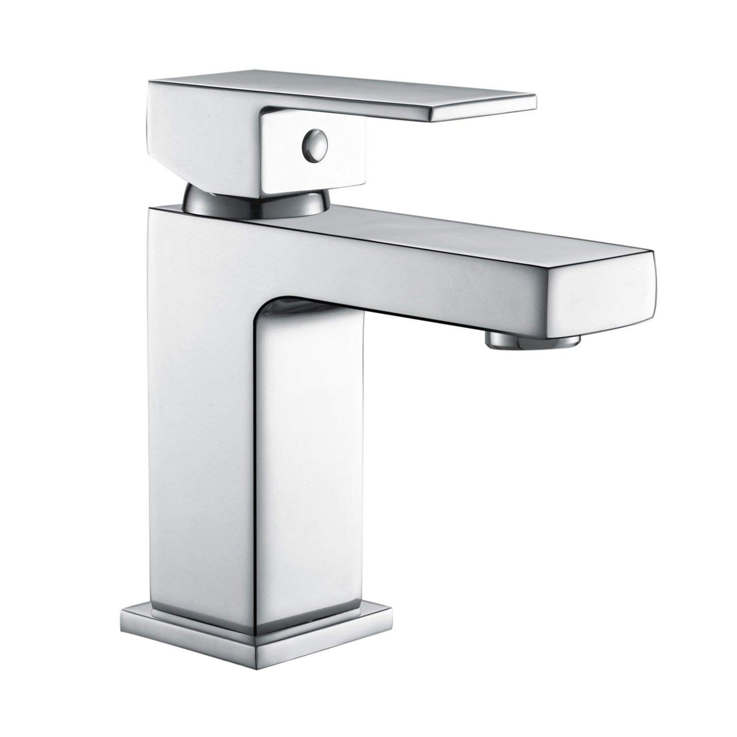 WasserRhythm Basin Taps Square Bathroom Sink Taps Mixers Chrome Brass Monobloc
