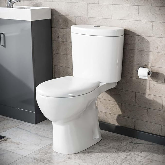 Class Standard Close Coupled Toilet & Soft Close Seat-370w x 385h x 650d