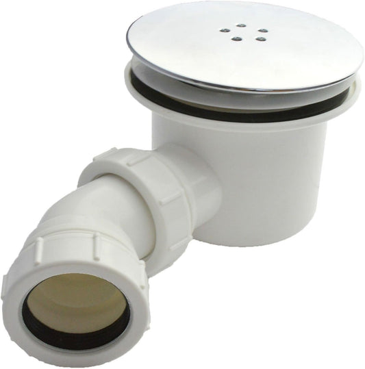 90mm Chrome Top Fast Flow Shower Tray Waste