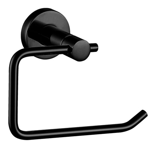 Alpha Toilet Roll Holder – Matte Black Wall Mounted Bathroom Tissue Dispenser