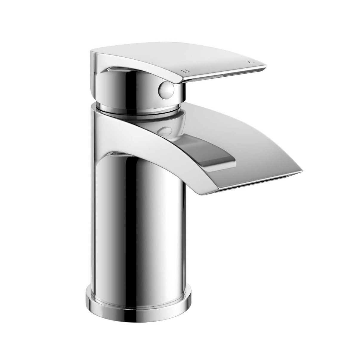 Sleek Chrome Mono Basin Mixer Tap with Waterfall Spout & Waste Included