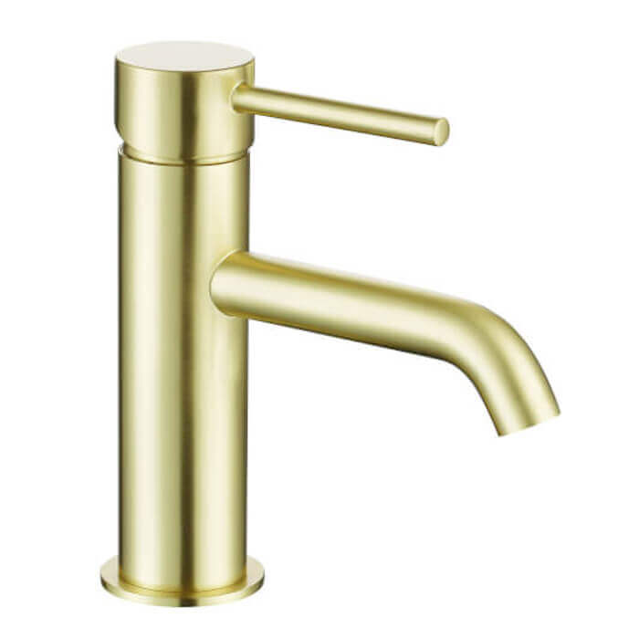 Cascade Mono Basin Mixer Tap Brushed Brass with Waste – Luxury Bathroom Sink Tap