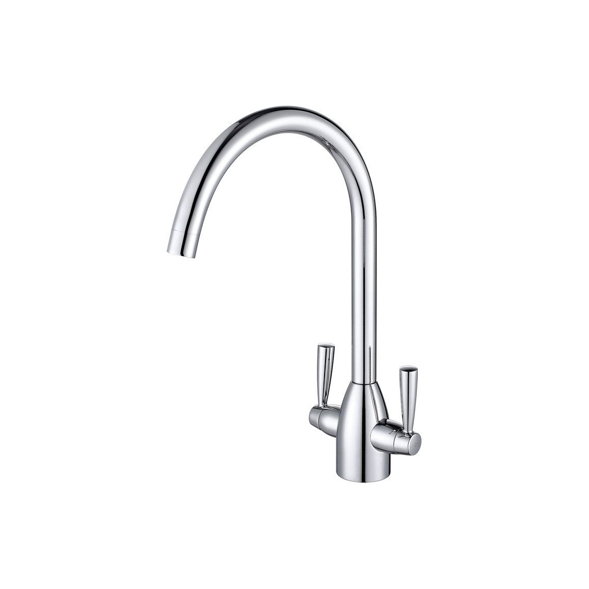 Twin Handle Kitchen Tap – Chrome Lever Handle Swivel Spout