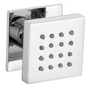 Square Body Jet – Ultra Slim Bathroom Massage Jet Stainless Steel / Brass