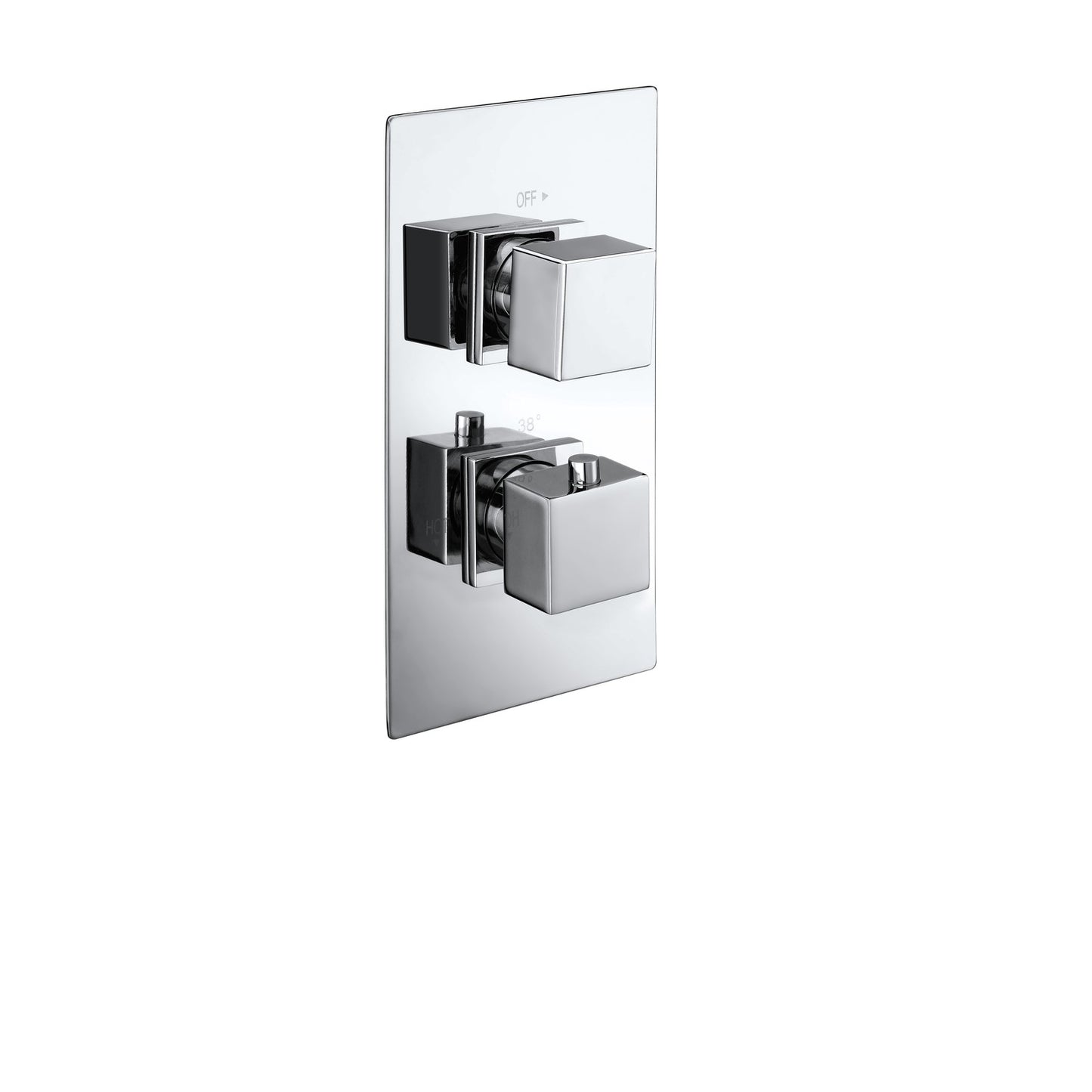 Single Outlet Thermostatic Mixer with 300mm Square Arm & 200mm Square Head
