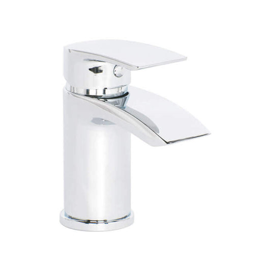 Sleek Mini Mono Basin Mixer Tap with Waste – Modern Chrome Bathroom Faucet