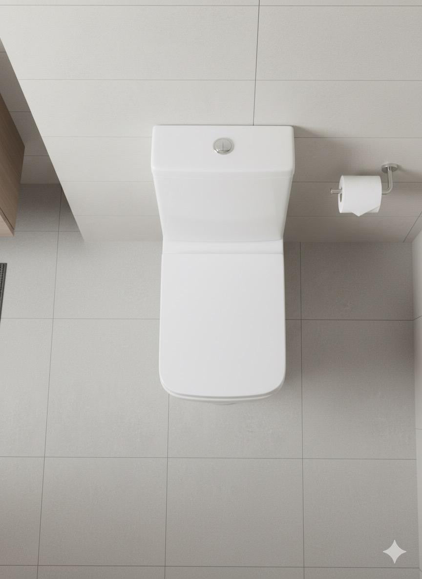 Fife Rimless Comfort Height Close Coupled Toilet & Soft Close Seat - White 365W * 400H * 600D