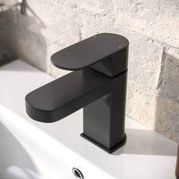 Eclipse Contemporary Matte Black Basin Sink Mono Mixer Tap
