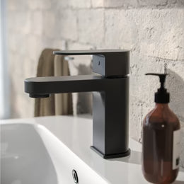 Eclipse Contemporary Matte Black Basin Sink Mono Mixer Tap