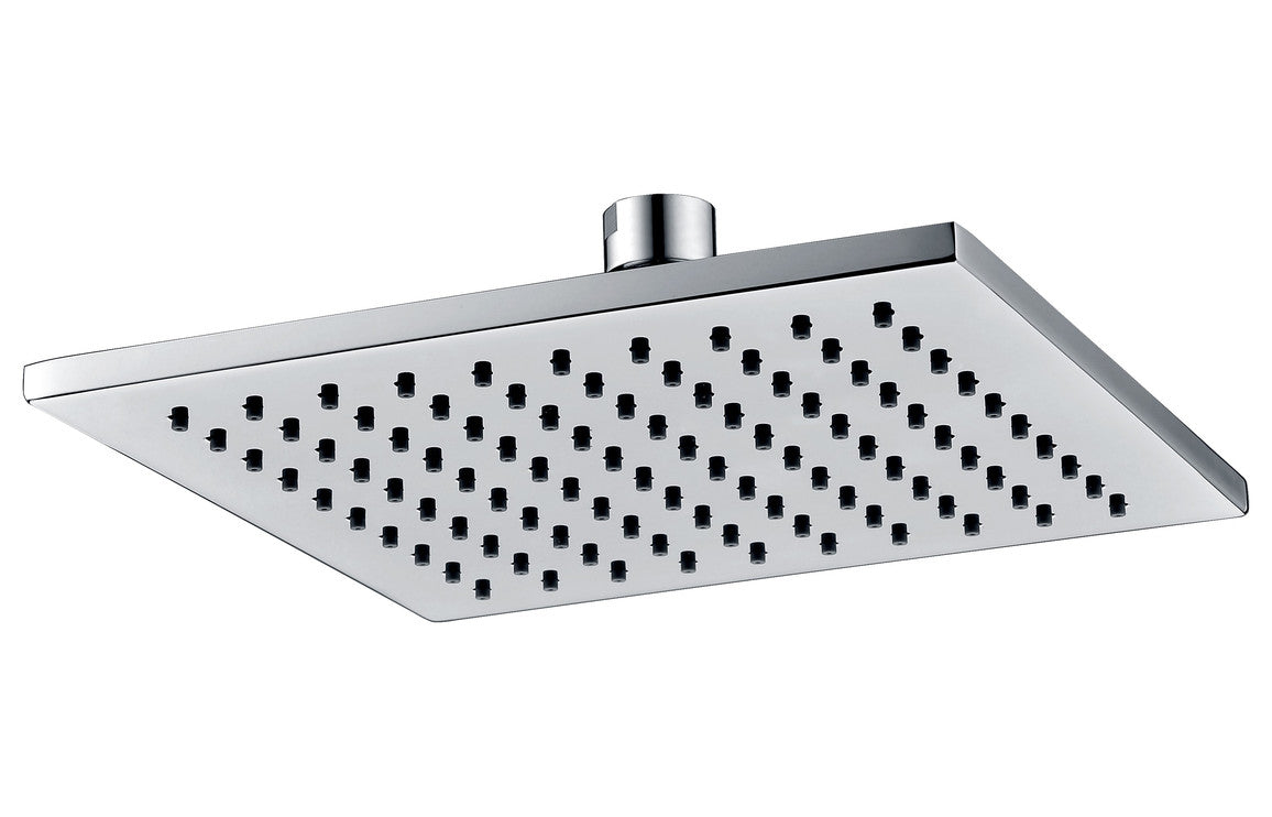 Square Brass Shower Head 200mm | Modern Bathroom Rainfall Fitting | Easy Install