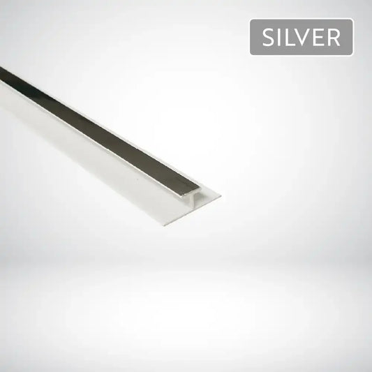 Chrome H Joint Trim – Silver PVC/Aluminum Connector for Wall & Ceiling Panels
