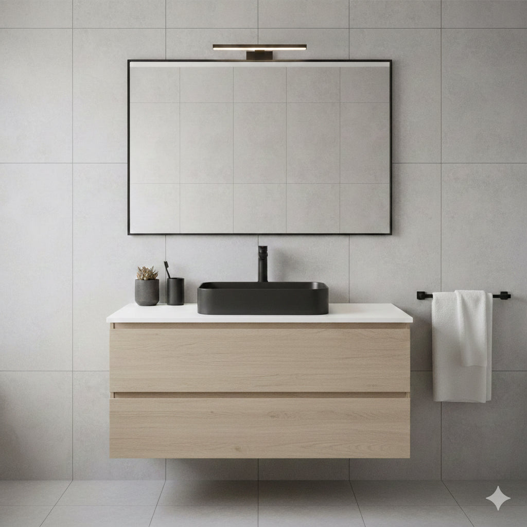 DEVON / HARROW Vanity Worktop – Matt Grey Finish