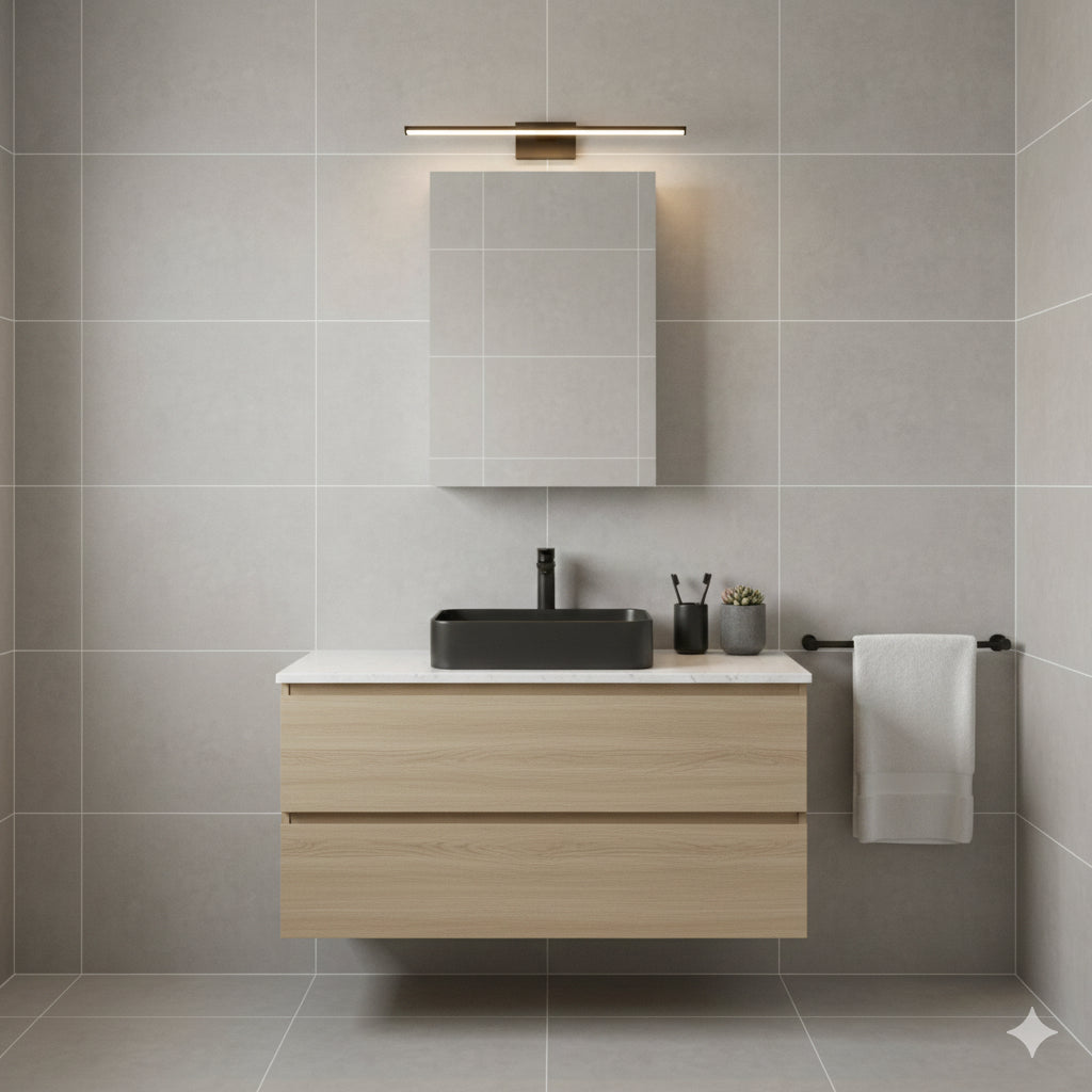 DEVON 400 Mirror Cabinet | 400w x 700h x 150d