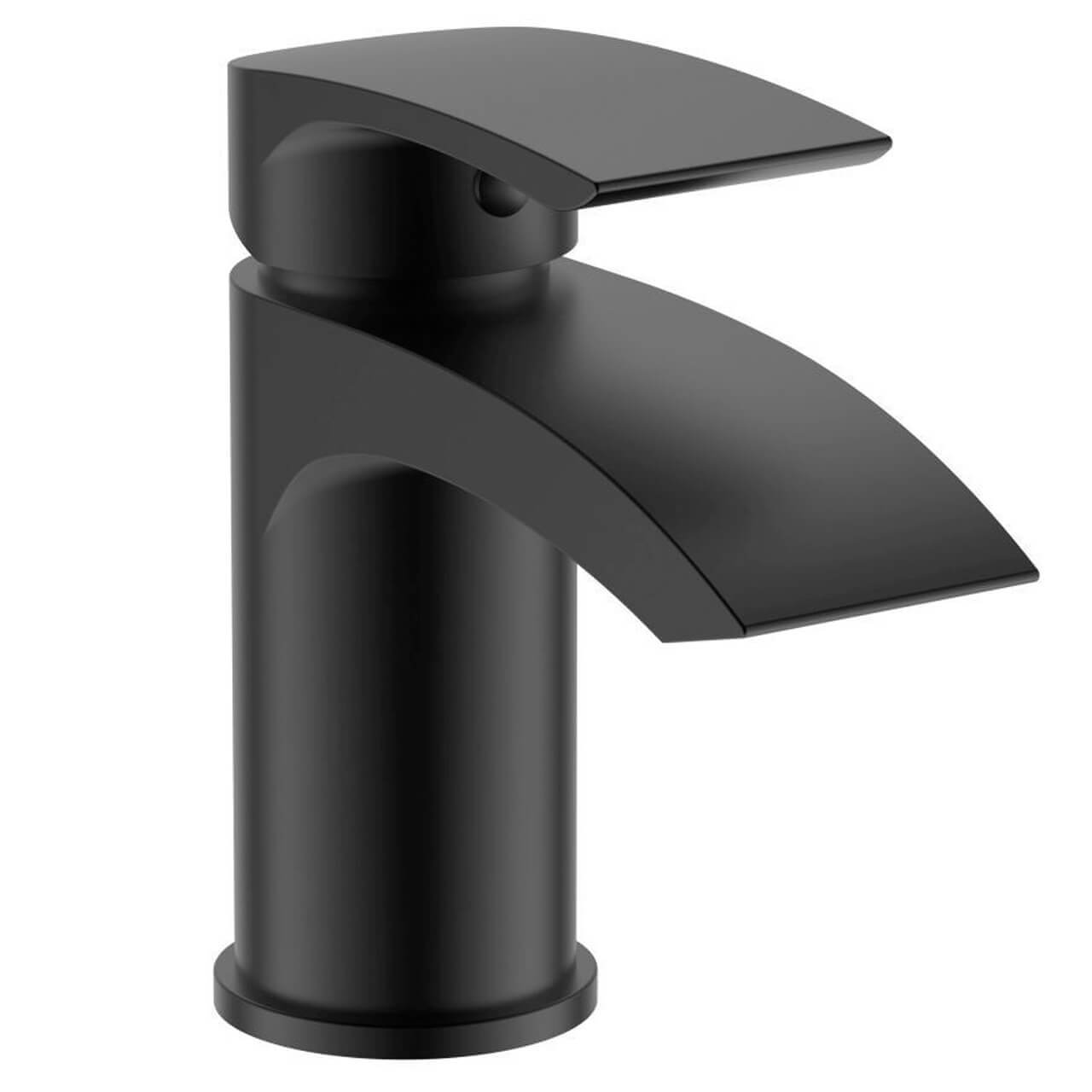 Sleek Matt Black Mono Basin Mixer Tap – Modern Bathroom Tap with Waste Included